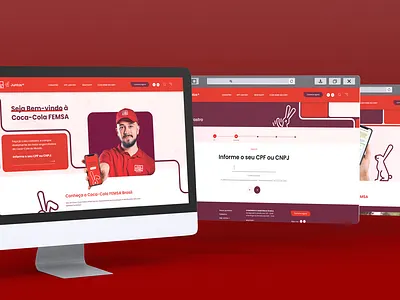 Coca-Cola FEMSA Brasil Website banner design form landing page product service web design website