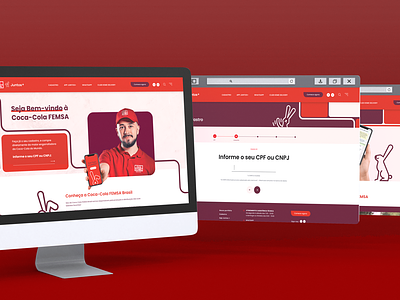 Coca-Cola FEMSA Brasil Website banner form landing page web design website