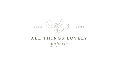 All Things Lovely Paperie Logo 2024 branding graphic design logo logo design typography