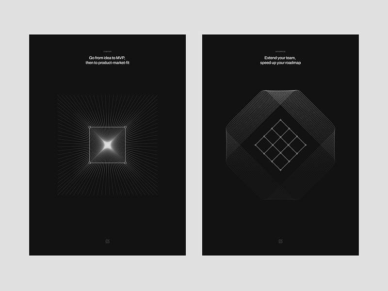 App&flow industries posters abstract agency dev geometric illustration layout lines poster
