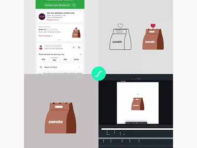 Zomato Icon Animation adobe aftereffects animation branding design flat graphic design icon illustration logo lottiecreator minimal mircroanimation motion graphics ui zomato