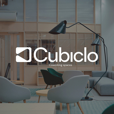 Cubiclo coworking brand brand branding coworking logo mark