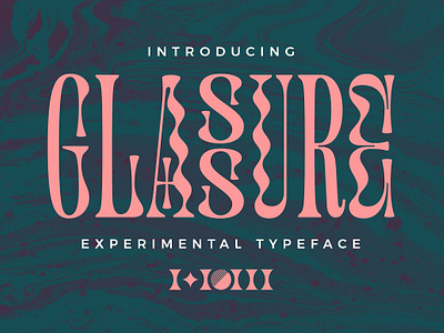 Glassure Typeface Version 1.0 allcap alternative contrast decorative display experimental handwritten headline ligature magazine poster psychedelic script serif stylish thin typeface unusual wavey wavey font