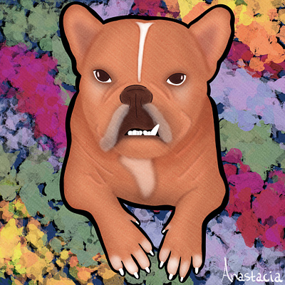 Lucy dog frenchbulldog illustration procreate