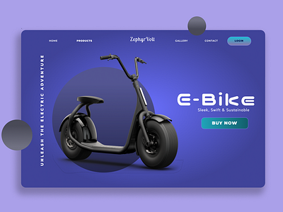 E-Bike Website Design bicycle cycling design e bike graphic design landing page ui ux website