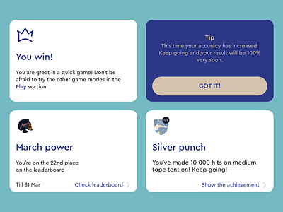 Games Cards for Bownce Sports Tech Startup madebymad