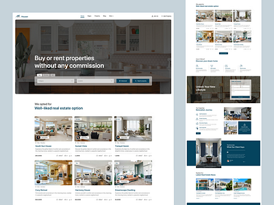 Real Estate Landing Page branding developement figma landing page ui ux web design wireframing wordpress