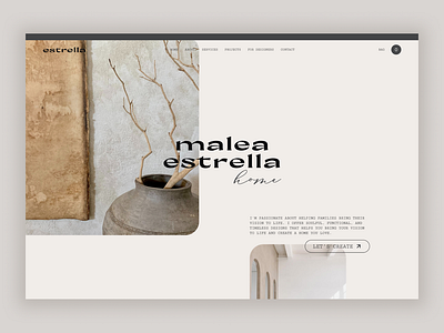 Estrella Home design home page interior landing landing page typography ui ux website