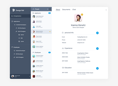 Applicant Dashboard UI android app branding design graphic design hero illustration ios landing page logo minimal mobile motion graphics onboard simple template ui user ux web