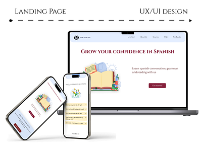 Landing page for Language School landing page ui uiux