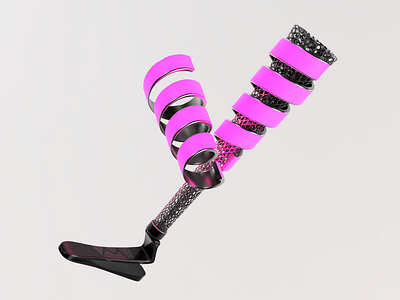 LED Light Coil Prosthetic and Arm Brace 3d design ux