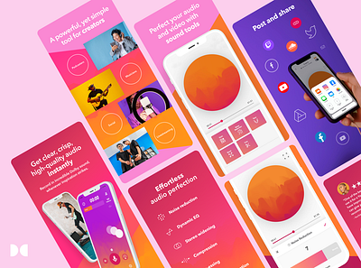 Dolby On Music App android app store app store screenshots apple store design direction google play ios mobile app mobile app design music product design uiux
