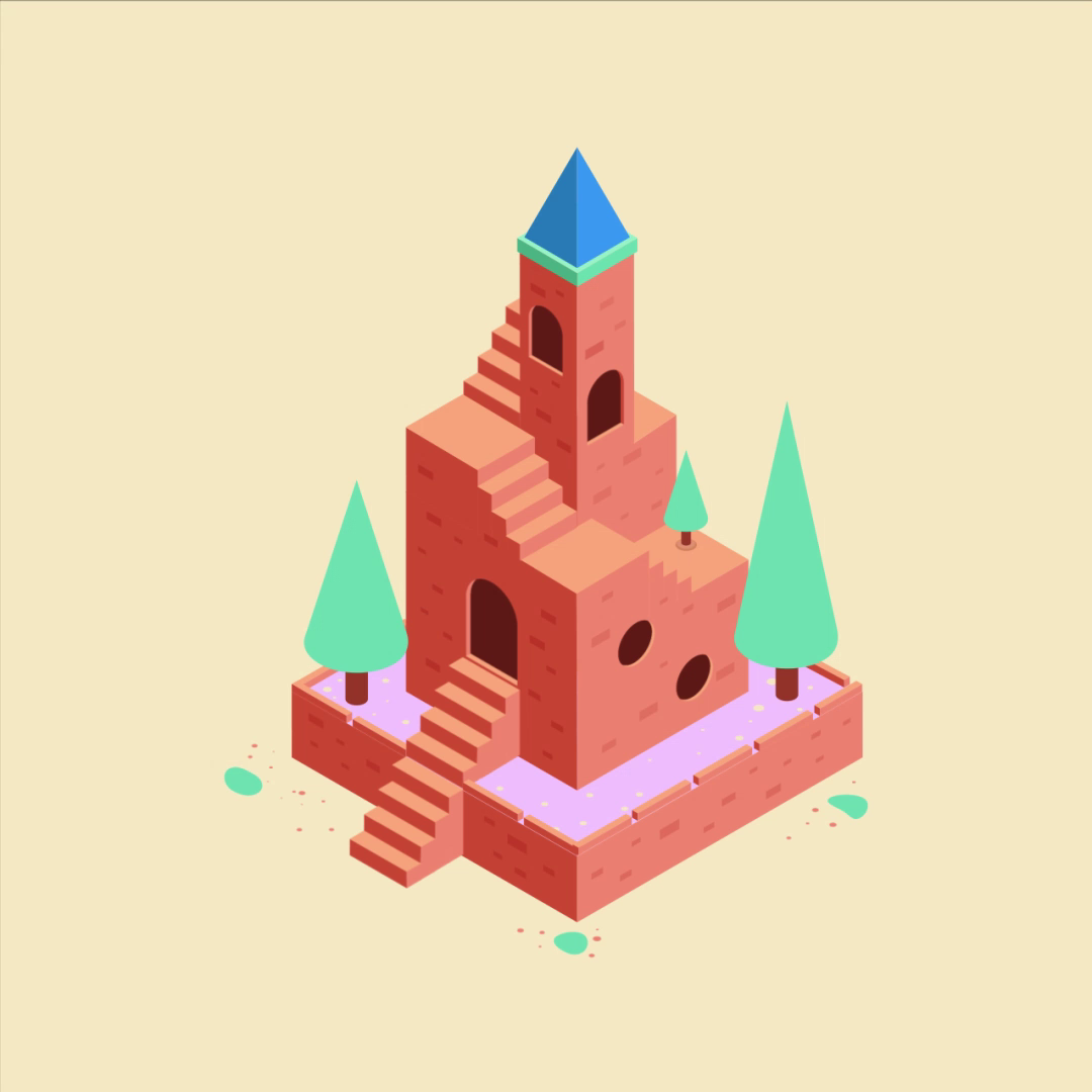 Red Tower by Mohammad_Fahimi on Dribbble