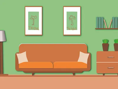 Living room Email : 3d animation branding design graphic design living logo modern motion graphics room unique vip