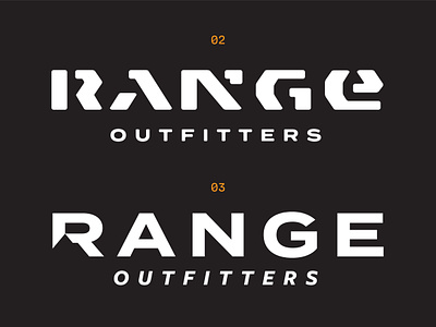 Range Wordmark Options alaksa animation brand branding custom design fishing hunting identity lettering logo mountain outdoor process sporting goods type wordmark
