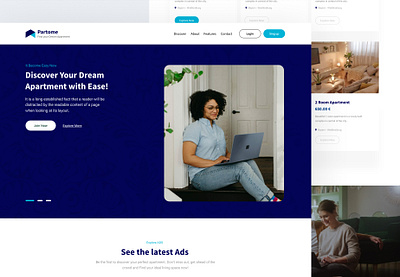 Partome - Website Apartment finder branding graphic design logo ui ux