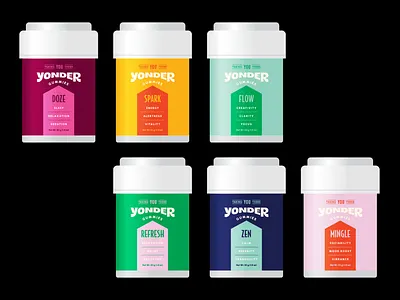 Yonder, Packaging branding design graphic design gummies logo packaging thc typography