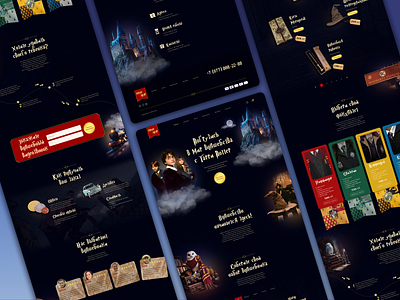 Landing Page for the Harry Potter store 3d animation branding graphic design motion graphics ui