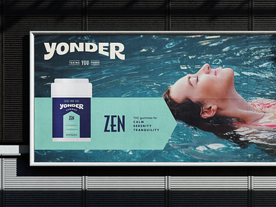 Yonder, Advertisement ad billboard branding design layout logo design print typography