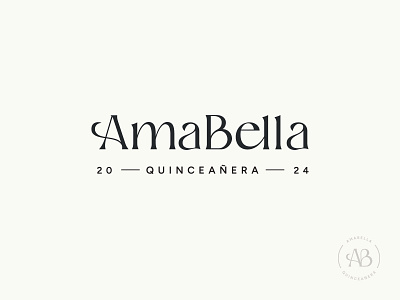 AmaBella Logo brand bridal dress fashion logo memphis quinceanera typography
