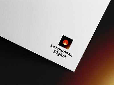Business Card Design for Le Fourneau Digital branding business card design furnace graphic design logo mockup warm