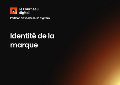 Complete style guide for Le Fourneau Digital brand presentation branding design furnace graphic design logo mockup style guide ui warm