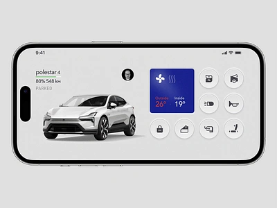 polestar remote app buttons car dashboard ev gray light mobile polestar product remote tesla vehicle vent