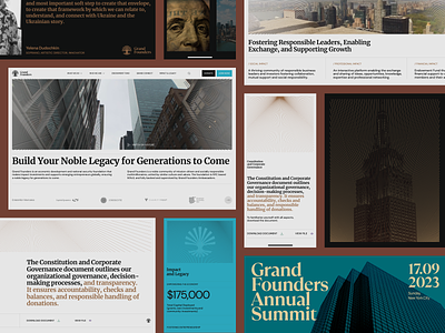 Grand website for an investor club | Lazarev. adaptive app application case study corporate design foundation fund home page invest landing page mobile design screen scroll ui ux web web design website