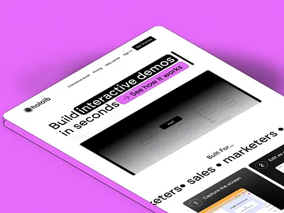 Holoib Landing Page branding design agency design subscription designjoy graphic design trilogy trilogy studios unlimited designs ux web design