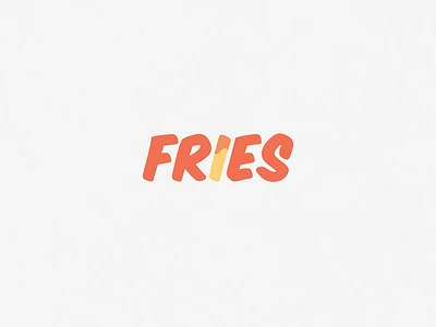 Fries | Typographical Poster food fries graphics illustration poster sans serif simple text typography word