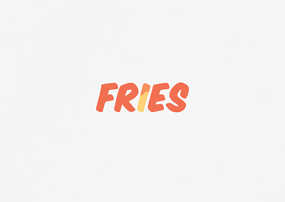 Fries | Typographical Poster food fries graphics illustration poster sans serif simple text typography word