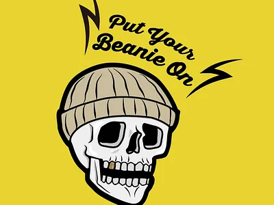 Put Your Beanie On Skull branding graphic design illustration logo skull vector