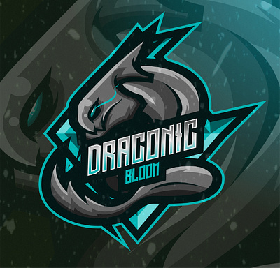 Draconic Bloom Mascot Logo branding graphic design logo mascot