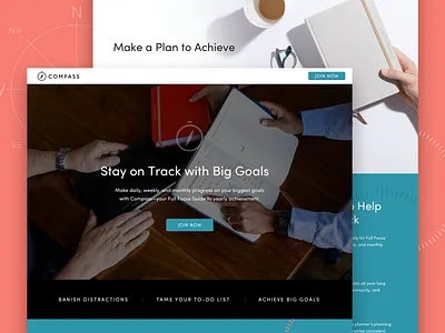 Compass Sales Page design ui ux website wordpress