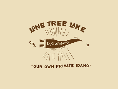 Lone Tree Lake Branding brand identity branding custom font illustration logo vector