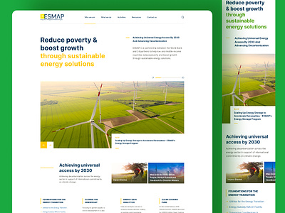 ESMAP Responsive Website responsvive website ui ui design web design