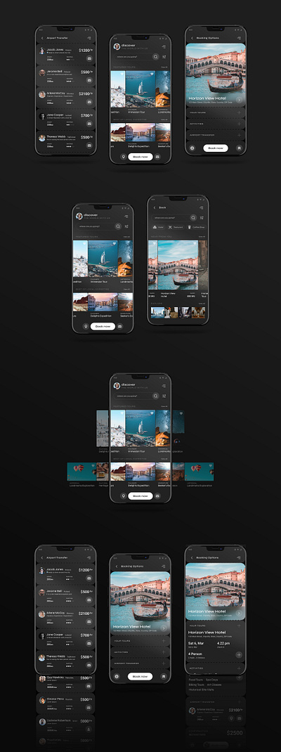 Layover Adventures: Seamlessly Connect with Local Guides airport navigation city tours figma prototype layover adventures local guides personalized travel seamless experience travel app