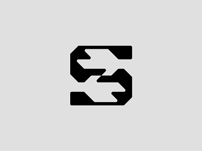 S branding clean design industry letter logo metal s sharp simple sladoje tech unique