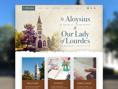 Small Town Parish Website design graphic design ui ux website wordpress