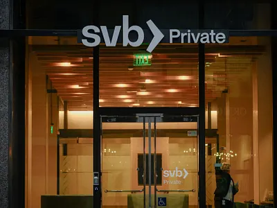 SVB - Rebrand - Office Exteriors 3 art direction bank banking brand application brand design branding design finance fintech graphic design logo logo design office silicon valley silicon valley bank svb visual identity