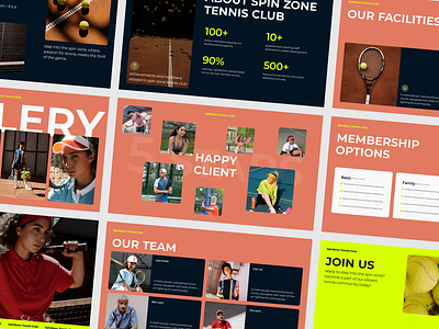 Tennis Club Presentation animation google slide graphic design keynote master slide microsofte powerpoint motion graphics pitch deck powerpoint presentation pricing slide slides sport tennis club ui