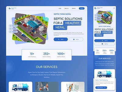 Septic Tank Nepal cleaning mobile design nepal septic tank ui web design