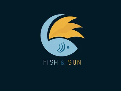 Restaurant logo : FISH AND SUN brand logo restaurant