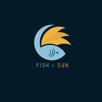 Restaurant logo : FISH AND SUN brand logo restaurant