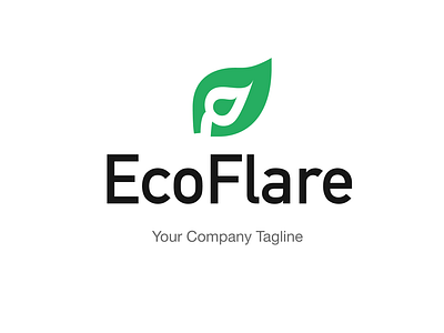 EcoFlare Logo - Leaf and Flare Vector branding ecoflare flare graphic design illustration leaf logo logo concept vector