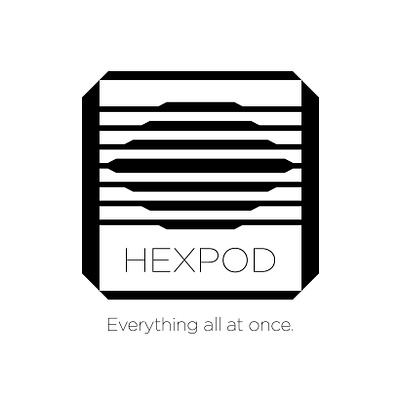 HEXPOD branding graphic design logo