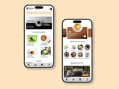 Tea delivery app app chai app delivery app design figma graphic design ui uiux vector