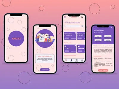 Job Portal App Frames