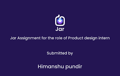 Jar product design assignment design dribble product design typography ui ux