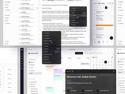 SaaS Design System app b2b calendar client crm design system desktop email enterprise interaction menu messages mobile product design responsive saas ui ui kit ux web app